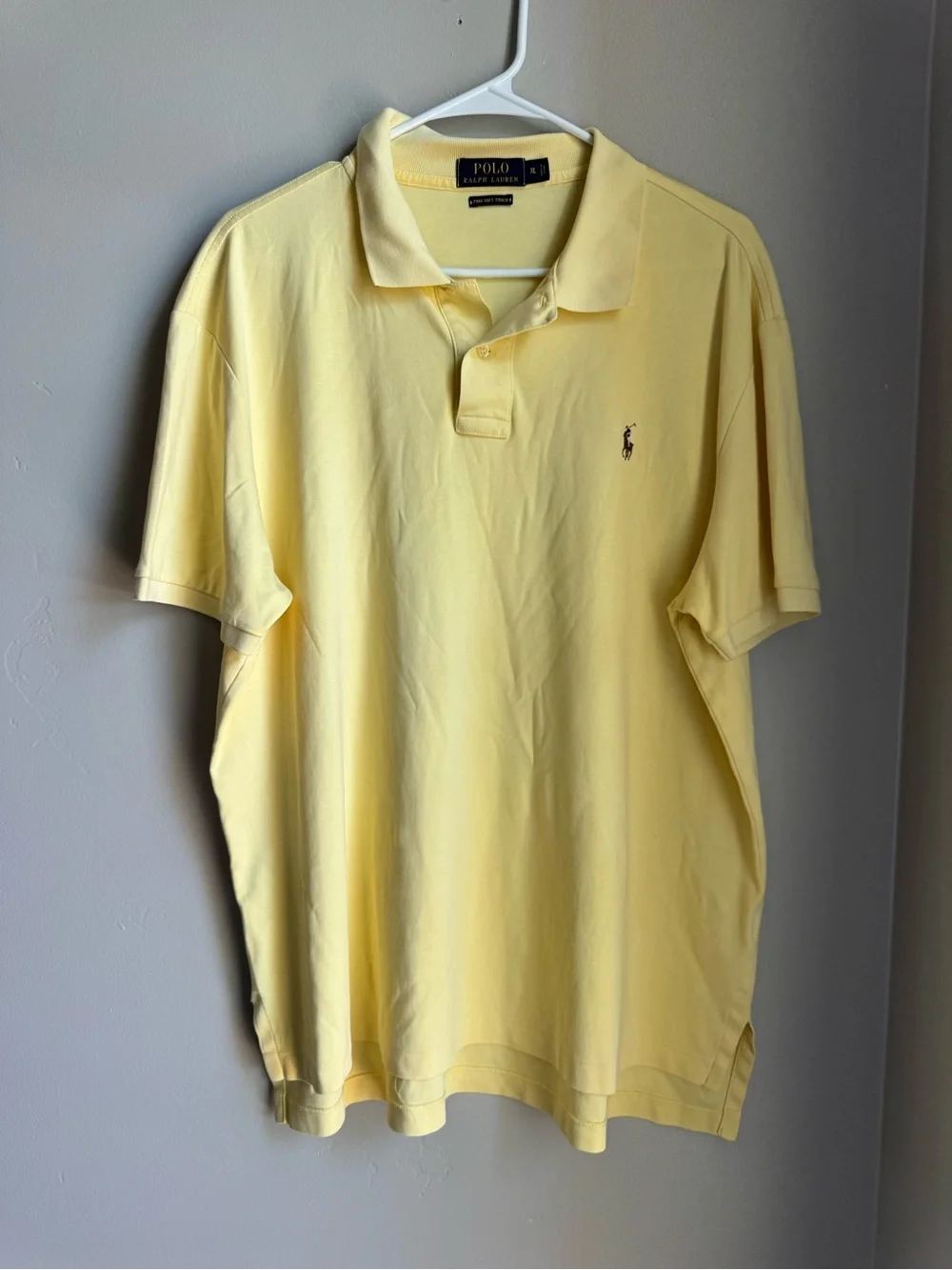 Polo Ralph Lauren Pima Soft Touch Polo Shirt Yellow Preppy Golf XL Quiet Luxury